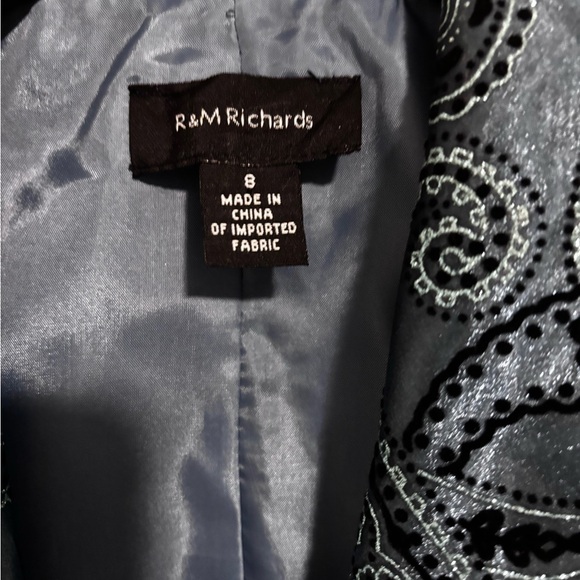 R&M Richards Blue Paisley Blazer - Picture 3 of 8